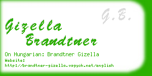 gizella brandtner business card